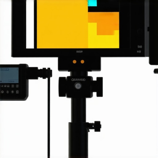 Color calibration tools and calibrated monitor used for ensuring color accuracy in video editing.