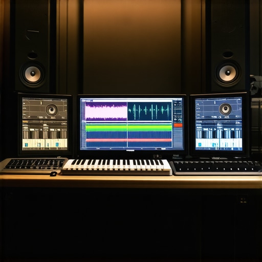 Sophisticated Mastering Setup Professional audio workstation with advanced metering and spectral analysis tools