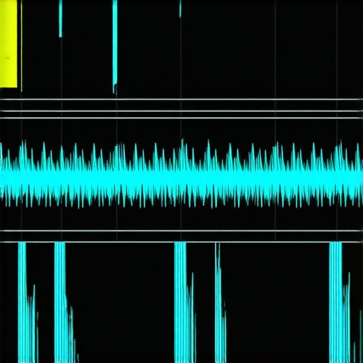 Spectral analyzer showing frequency masking and repair zones in audio editing