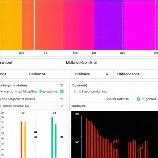 Spectral Editing Interface for Vocal Enhancement Screenshot of spectral editing software showing frequency spectrum with sibilance suppression tools.