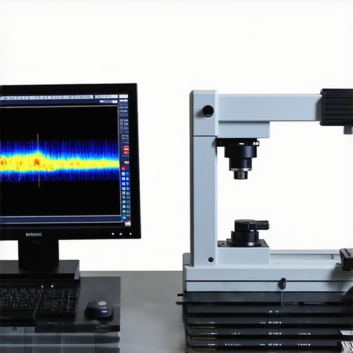 Spectroradiometer for Color Accuracy Spectroradiometer device measuring spectral output of a high-end professional monitor.