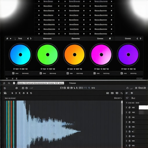 Advanced Color Grading Workspace Professional video editing software interface showing color correction tools and scene timeline.