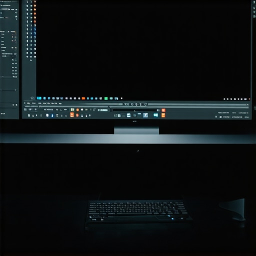 Advanced Mac Editing Setup with External GPU Mac workstation with external GPU during video rendering process.