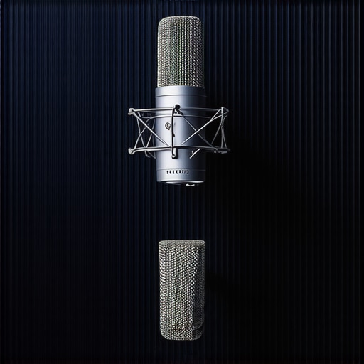Professional multi-microphone sound recording setup with sensors