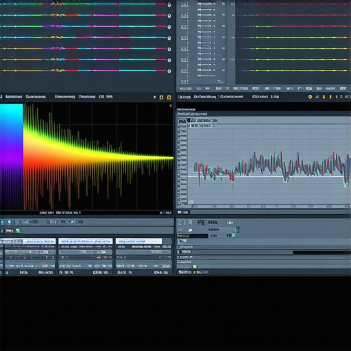 A close-up of a professional HDR monitor showing detailed spectral graphs and color grading tools.