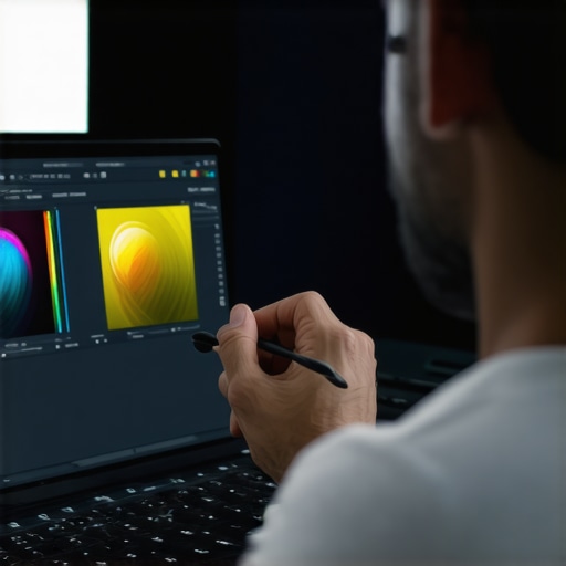 Detail of chroma key edge refinement process Professional editor adjusting fine edges in visual effects software with detailed mask controls