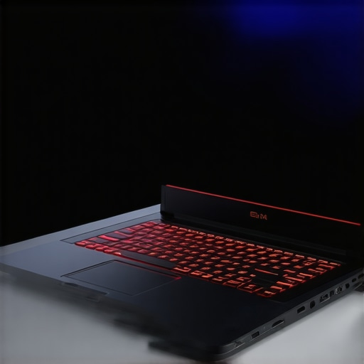 Enhanced Laptop Editing Setup with External GPU and Cooling Laptop connected to external GPU enclosure with cooling solutions, illustrating optimization for high-end post-production workflows.