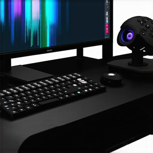 Ergonomic Color Grading Hardware Setup for Precision Close-up of a professional color grading workstation featuring ergonomic tactile controls and haptic feedback devices.