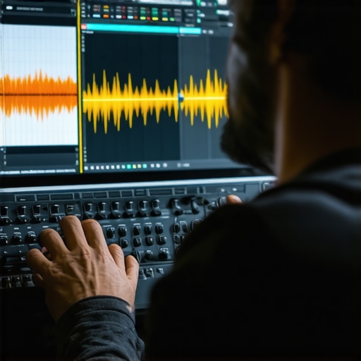 Expert Adjusting Advanced Denoising Tools A video editor fine-tuning noise reduction settings on a computer screen, demonstrating sophisticated post-production techniques.