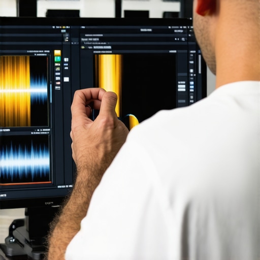 Photographer fine-tuning noise reduction in professional photo editing software