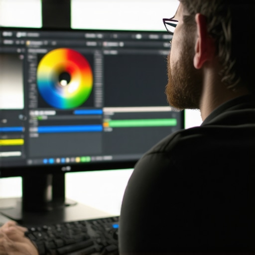 Expert Video Editing Workflow for Purple Fringing Correction Video editor utilizing advanced software to correct purple fringing in high-contrast footage.