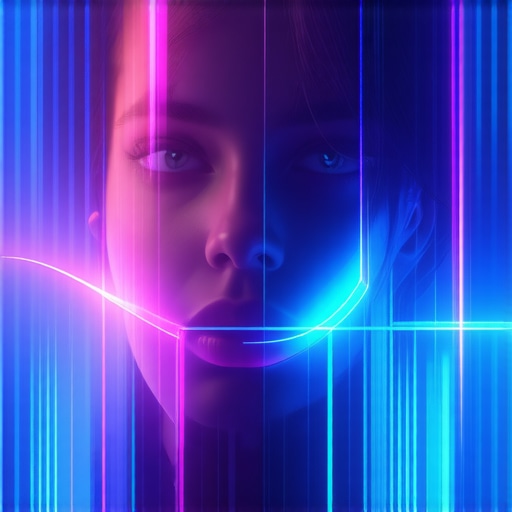 Abstract digital art showing AI and human collaboration in a digital environment.
