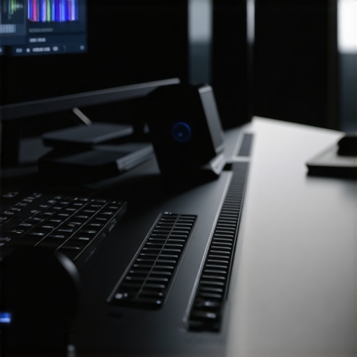 Futuristic Editing Hardware Setup Modern editing station featuring advanced AI-connected control tools and tactile hardware