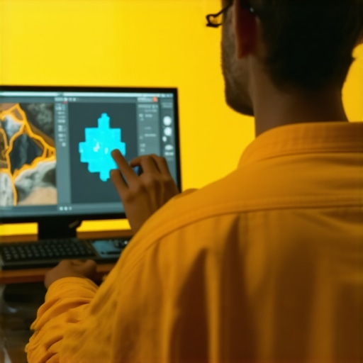Futuristic Holographic Editing Environment A person adjusting volumetric media assets in a holographic workspace