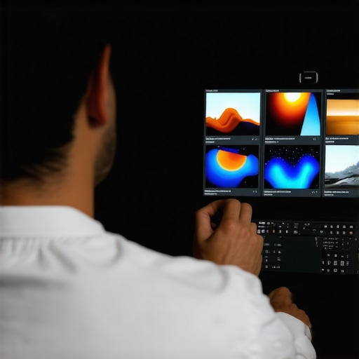 High-End Monitors for Precise Color Grading A professional colorist working on a calibrated monitor with color correction tools