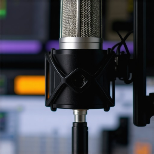 High-precision Microphone Calibration Setup Audio engineer calibrating microphone sensitivity with specialized tools.