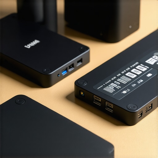 Modern Data Storage Hardware for Creative Editing Close-up of high-speed SSDs and external drives used in professional editing setups.