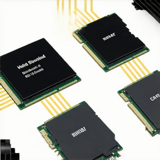 Diagram showing multiple SSDs connected to editing software for efficient cache management.