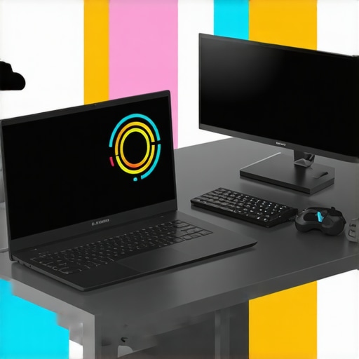 Optimized Video Editing Setup A professional video editing workstation with external GPU, SSD, and cloud-based processing icons.