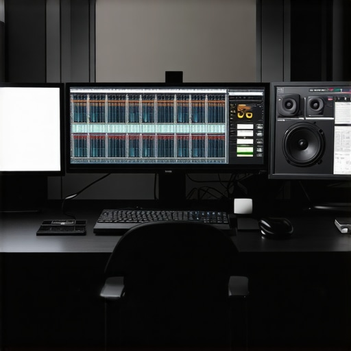 Premium Editing Setup with Calibration Tools and Control Surfaces Professional editing workstation showing calibrated monitor and tactile editing controls.