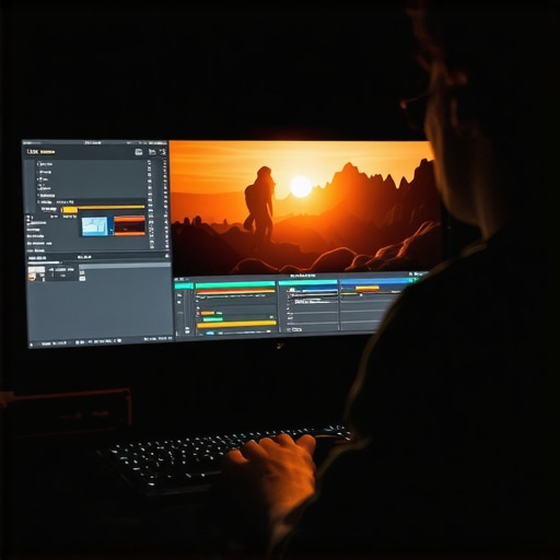 Colorist working on HDR footage with advanced calibration tools.