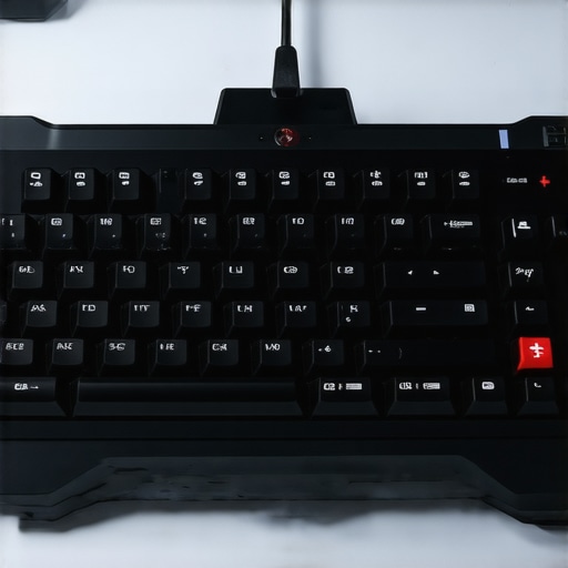 Professional editing accessories setup Ergonomic keyboard and trackball in a modern editing workspace