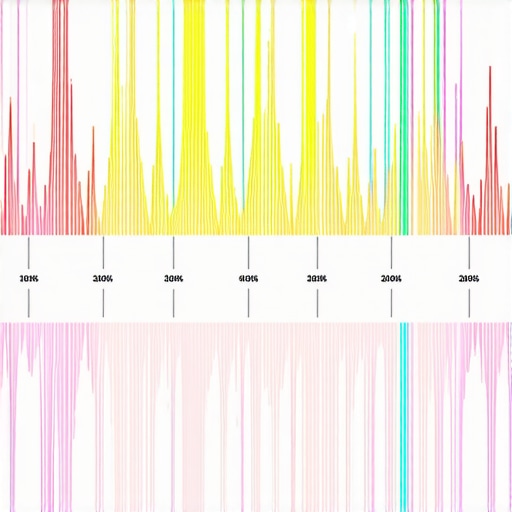 Spectral analyzer showing frequency spectrum and dynamic range in audio mastering