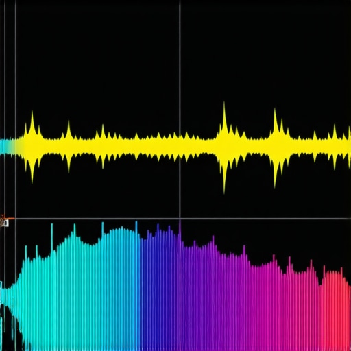 Spectral Editing and AI Noise Reduction Interface Close-up of spectral audio editing software showcasing AI-driven noise reduction tools.