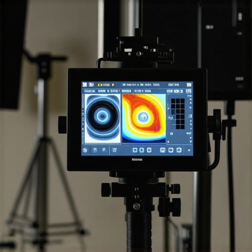 Spectral Imaging Sensor in Action A spectral imaging device recording detailed spectral data for advanced color correction.