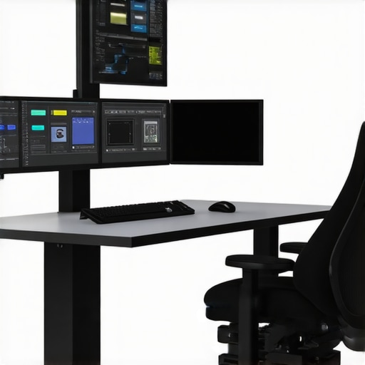 State-of-the-art Editing Station A modern professional editing workstation featuring high-end hardware and dual monitors