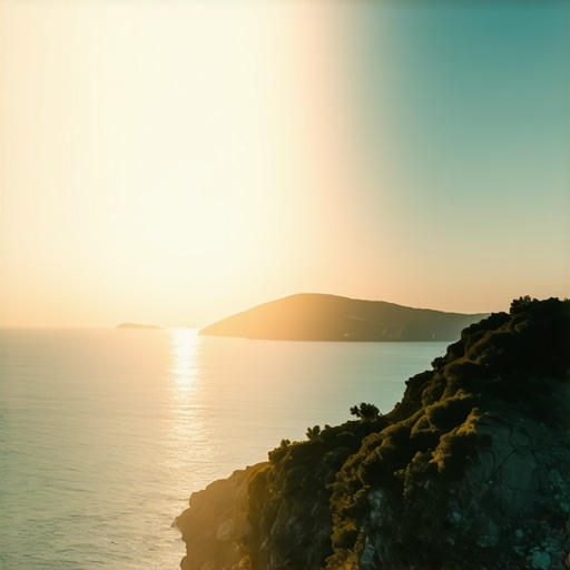 Professional photo editing software showing color wheels adjusted for cinematic sunset color grading.