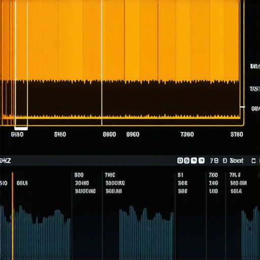Visualization of 8kHz frequency attenuation in a professional audio editing environment.