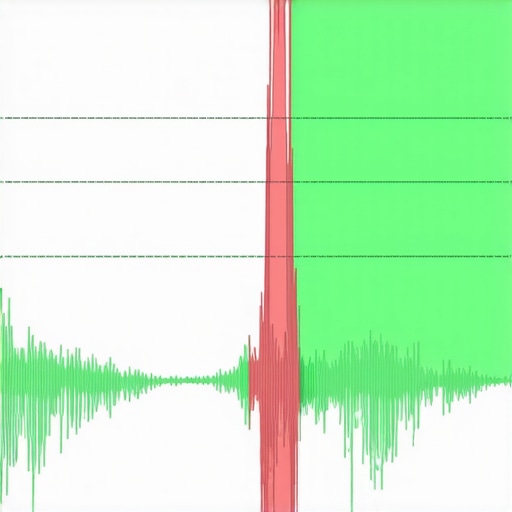 Spectral view of a vocal plosive with EQ curve overlay