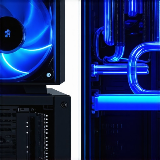 A high-end liquid cooling system designed to prevent thermal throttling during intensive 8K video rendering.
