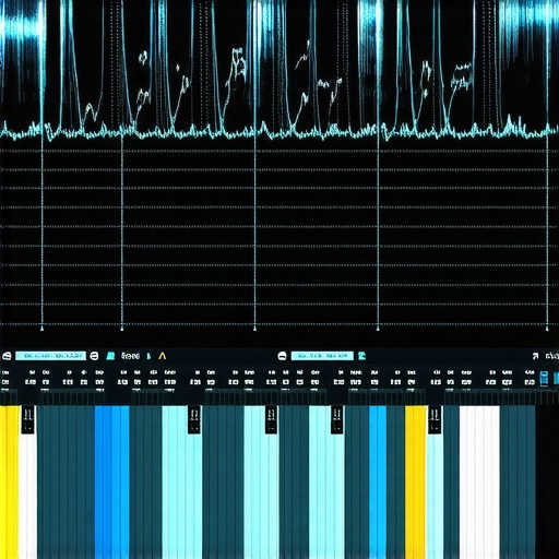 A digital oscilloscope showing irregular light pulse waves for video deflickering analysis.