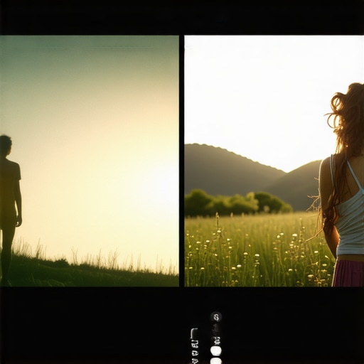 Comparison of grainy low-light photo and professionally cleaned version using AI and grain overlays