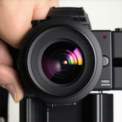 Close-up of a digital camera sensor illustrating the hardware responsible for rolling shutter effects.