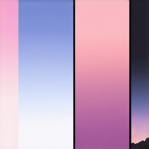 A visual guide showing the difference between digital banding artifacts and smooth dithered color transitions in a sky horizon.