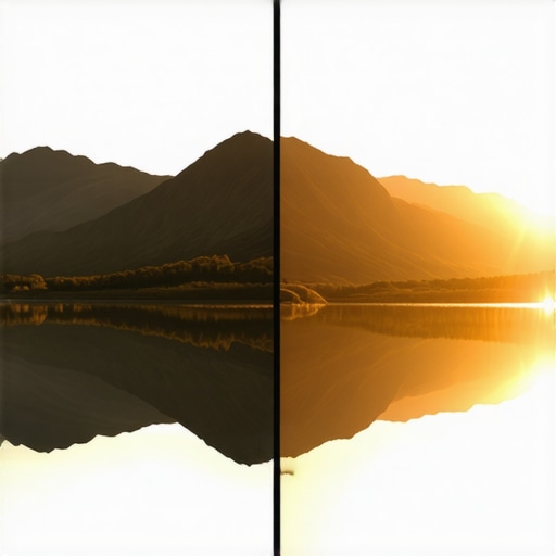 Side-by-side comparison showing professional lens flare removal and contrast restoration in a raw photograph.