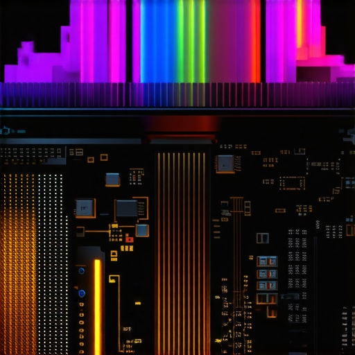 Detailed view of professional graphics card VRAM chips highlighting hardware power for 4K video editing.