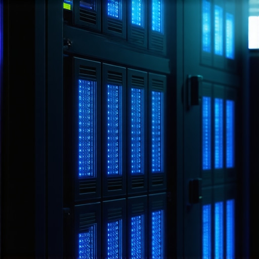Professional RAID storage array in a dark editing suite showing data redundancy indicators.