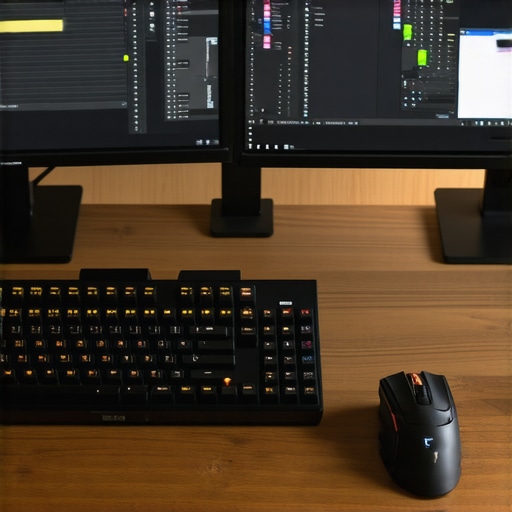High-Performance Editing Workstation Configuration A professional editing setup designed for high-resolution video and photo workflows showing various hardware accessories.