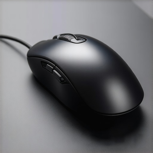 Close-up of a professional vertical mouse showing ergonomic design and high-grade materials for video and photo editing.