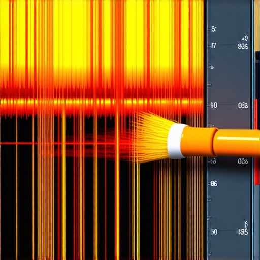 Close-up of spectral frequency painting for removing audio transients and clicks.