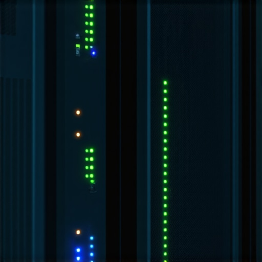 A secure server rack showing status lights for data integrity and archival verification.