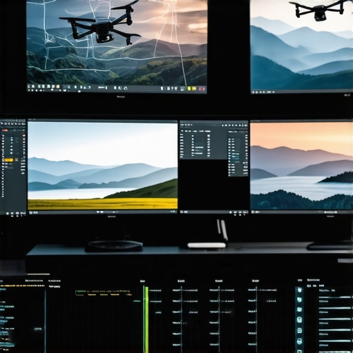 Editing interface showing gyroscope data being used to stabilize drone footage.