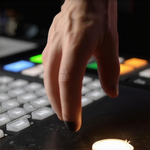 Professional color grading panel with tactile controls in a dark editing suite.