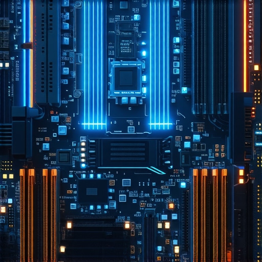 Internal view of a high-end workstation motherboard showing the CPU and NPU architecture.