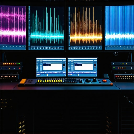 Optimized Post-Production Setup with Tactile Control Surfaces Professional video editing setup featuring a tactile console for precise color grading and workflow efficiency.