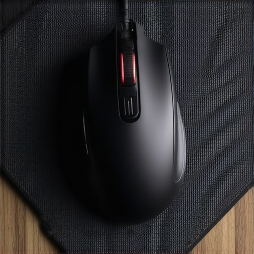 Close up of a professional mouse pad and ergonomic mouse for video and photo editing.